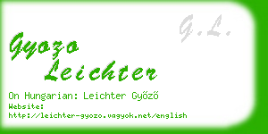 gyozo leichter business card